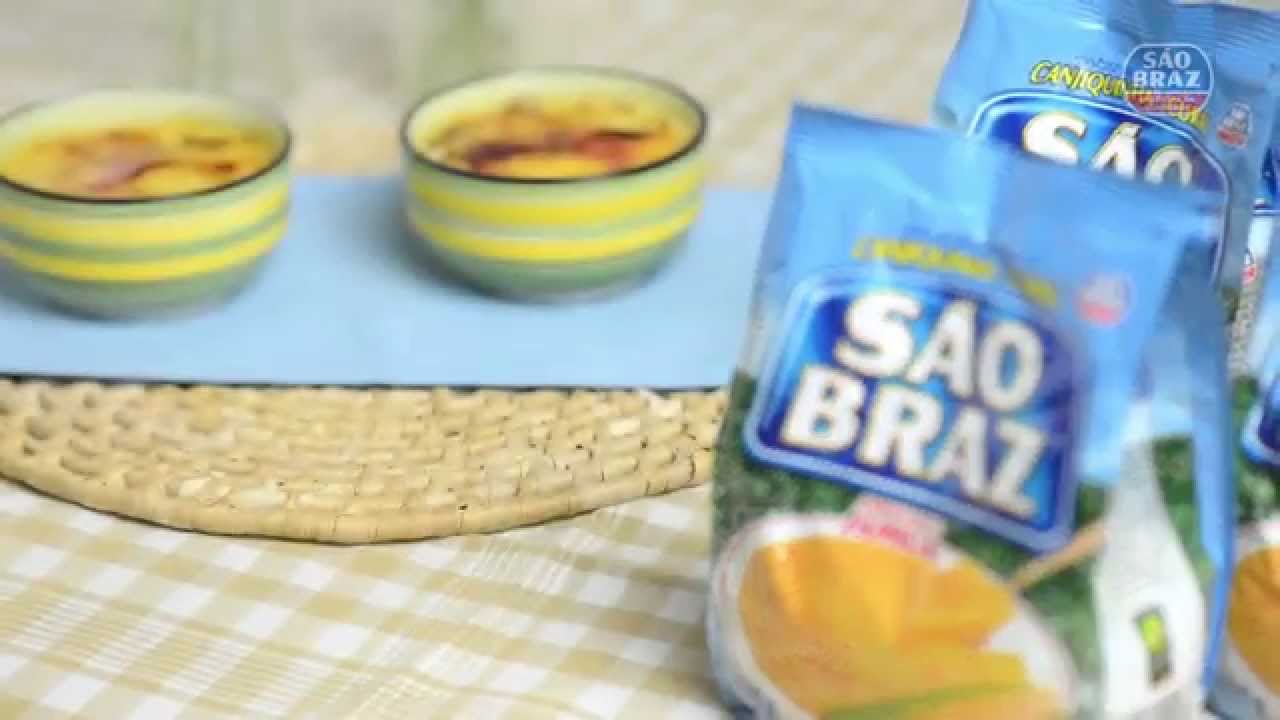 CREME BRULÉE DE CANJIQUINHA COM SÃO BRAZ A GENTE INVENTA