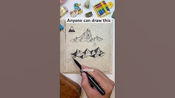 What MAKES an art piece? How to draw mountains #howtodraw #mountains #brushpen #lineart