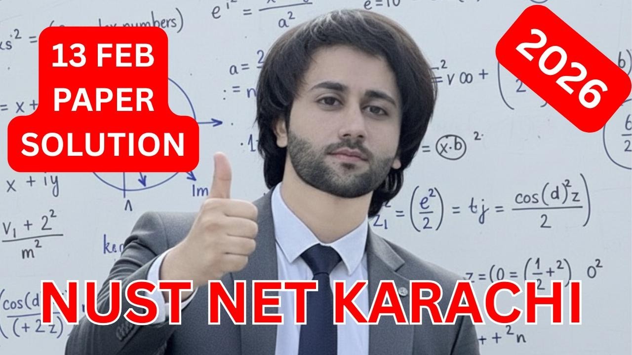 NUST NET 2026 MCQs Solution I NUST NET Math Paper MCQs Solution I NUST NET Past Papers I NET 2026