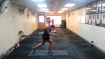 Reverse Lunge with Bicep Curl