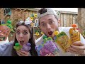 Blindfold baby food challenge with my girlfriend gag warning