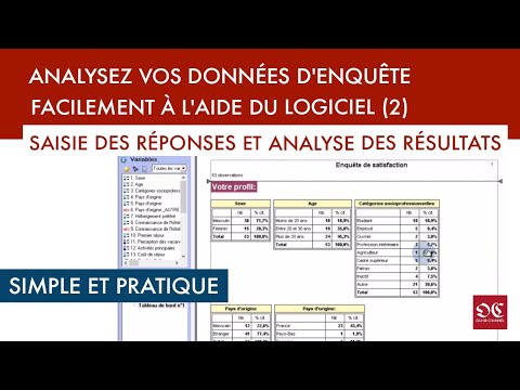 Analyse de données d'enquête avec Sphinx (logiciel) / Partie 2