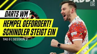 Irres Spiel! Hempel und Schindler steigen ins Turnier ein: Tag 8 - Session 2 | Darts WM 2024 | DAZN image