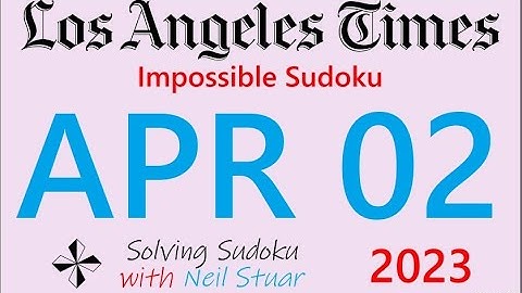 LA Times  Impossible Sudoku, April 02, 2023