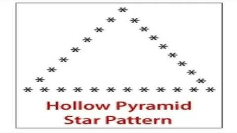 How to print hollow pyramid star pattern ||hollow pyramid||print hollow full  pyramid