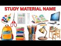 20 School Study Materials for Kids | Important Study Items Name In Hindi &amp; English |Learning Video 