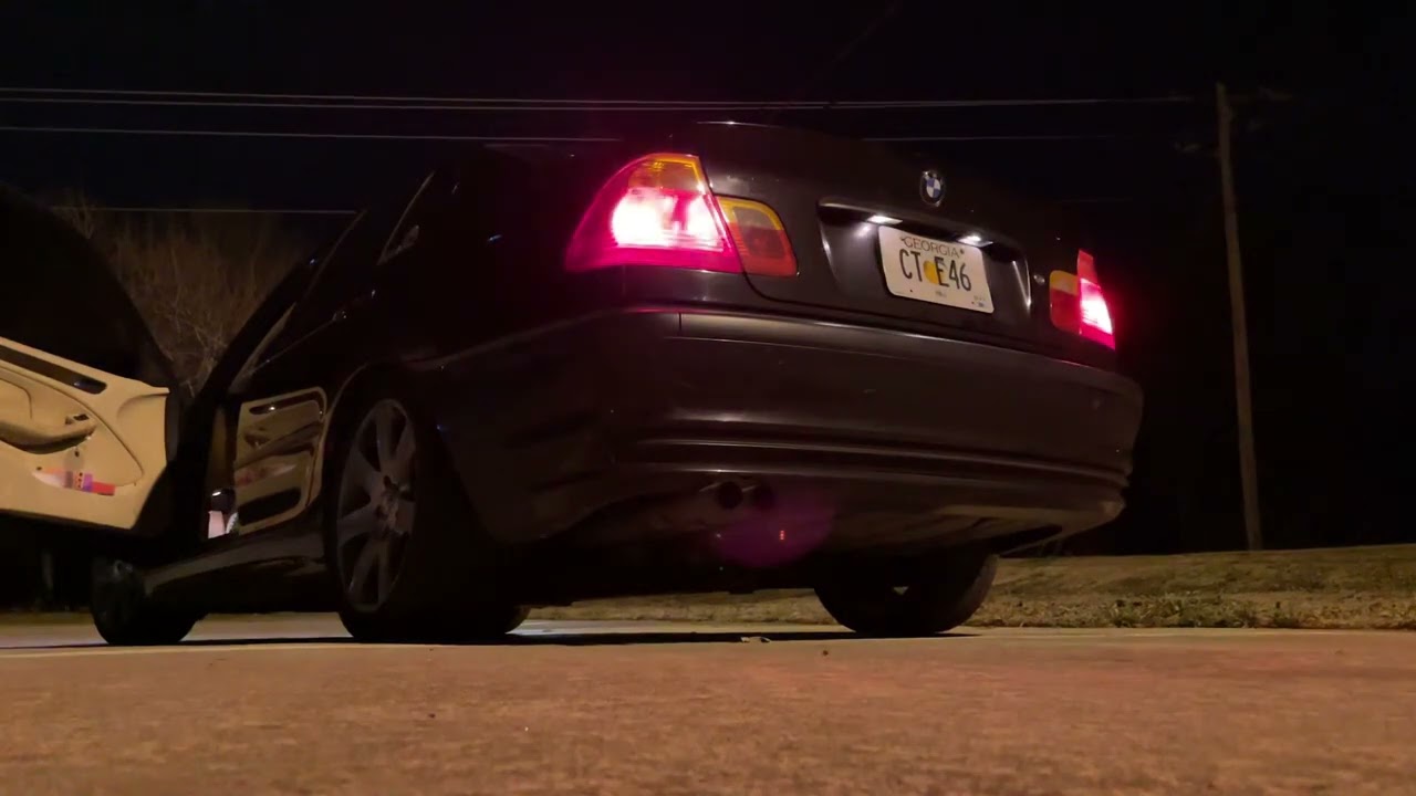 BMW E46 330i Muffler Delete Revs, Start, Idle YouTube