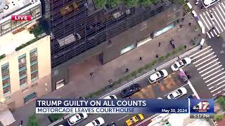 Scene outside New York courtroom as Trump trial verdict comes in