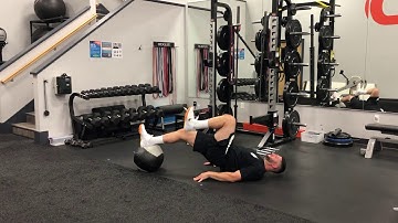 Matthew Ibrahim | Medicine Ball 1-Leg Hamstring Curl w/ Knee Drive Iso