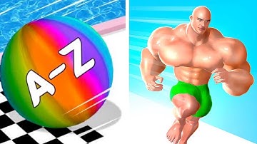 A-Z run Vs Muscle Rush 🔮🔮All Big Levels Update Walkthrough Android iOS Gameplay DTE4H