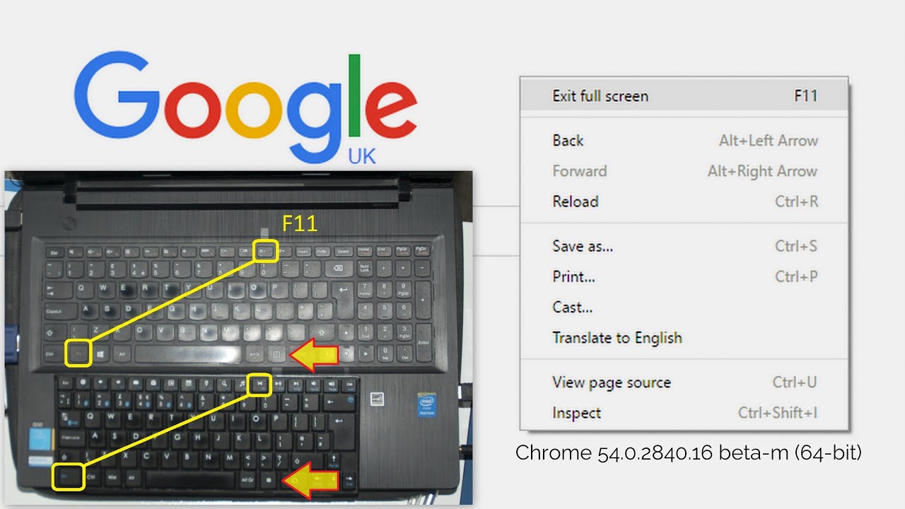 Chrome 54 Beta Right Click to Exit Full Screen I'm happy - YouTube