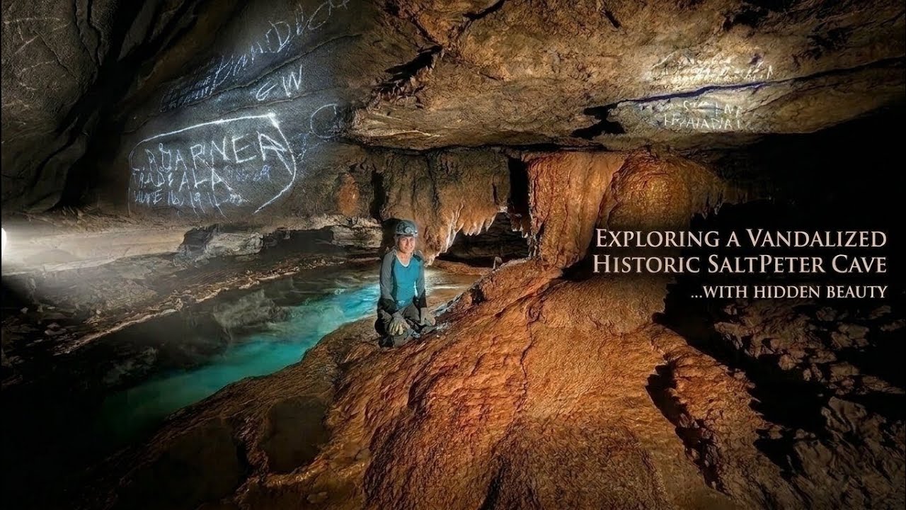 We Explored a Vandalized Historic Saltpeter Cave with Hidden Beauty
