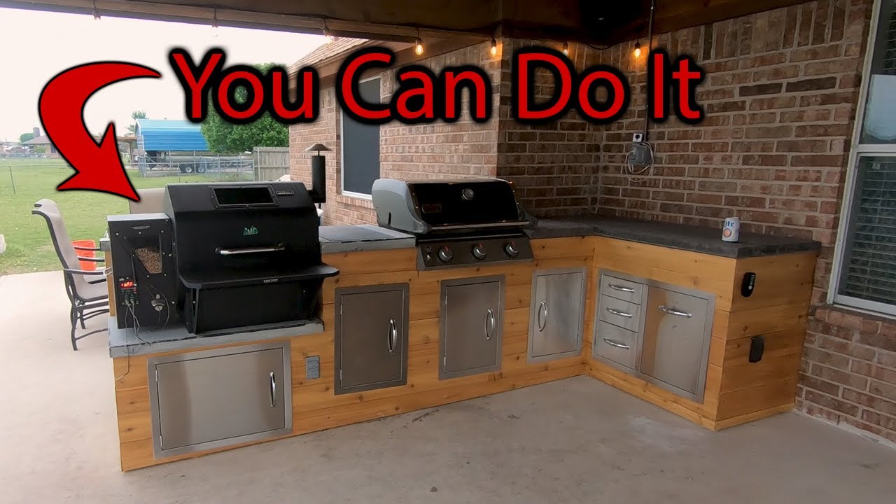 Easy Outdoor Kitchen DIY With Built In Weber Propane Grill GMG Daniel 