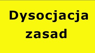 DYSOCJACJA zasad. #105