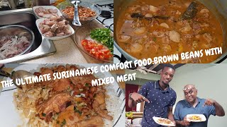 DELICIOUS SURINAMESE COMFORT FOOD:BROWN BEANS/BRUINE BONEN WITH MIXED MEAT! | EASY RECIPE.