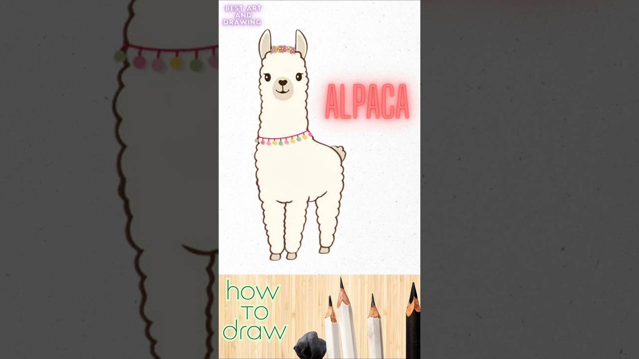 How to Draw an Alpaca Step by Step | Easy & Cute Drawing Tutorial 