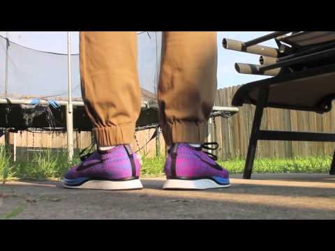 On Feet: Nike Flyknit Racer - Game Royal/Black-Pink Flash - YouTube