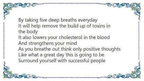 Lazyboy - Inhale Positivity DVD Track Lyrics