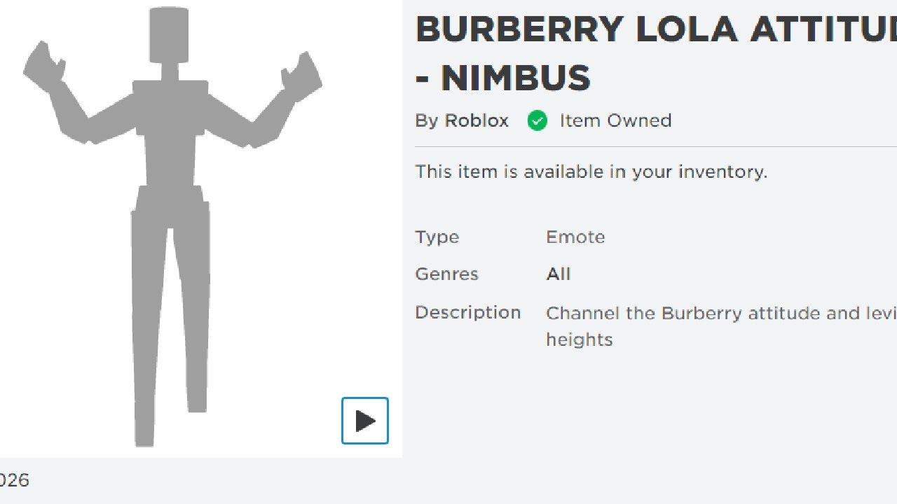 How to get the free BURBERRY LOLA ATTITUDE - REFLEX emote in Roblox - Pro  Game Guides
