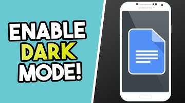How To Enable Dark Mode On Google Docs Mobile!