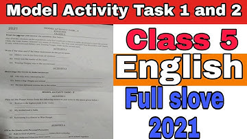 Class 5 English (ইংরেজী)Model Activity Task full solve#WBBSE‎ #Educational_Activities_Bangali
