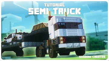I built Semi Truck in Minecraft. Full tutorial video #minecraft #createmod #trackwork