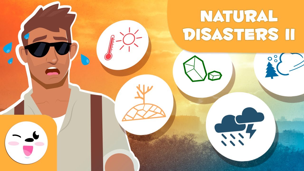 NATURAL DISASTERS for Kids 🏜️ DROUGHT ☀️ HEAT WAVE ❄️ AVALANCHE ⛰  LANDSLIDE ⛈️ STORM