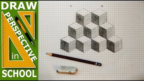 Axonometric draw: Isometric Cubes - Games with Cubes 03