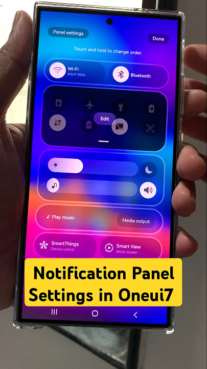 Notification Panel settings in Oneui 7 #oneui7 #samsung #shorts #youtubeshorts