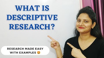 6. What is DESCRIPTIVE Research? Types of Research | Research Methodology #ugcnet #research #phd