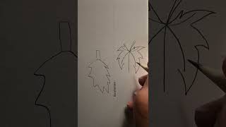 أسهل طريقة لرسم ورقة الشجر || How to draw a leaf