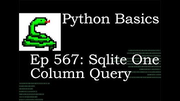 Python Basics Tutorial Sqlite One Column Sql Query