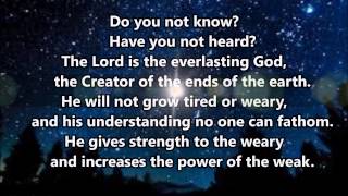 Isaiah 40:27-31 "Do you not know?" chords