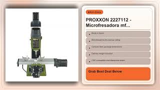 PROXXON 2227112 Microfresadora mf 70 + cnc Honest Review 2026