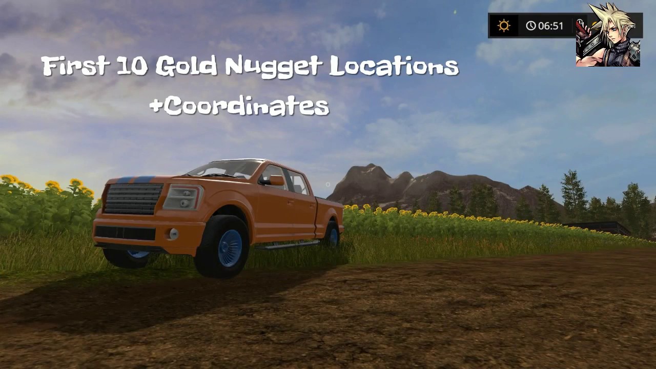 Farming Simulator 17- First 10 Gold Nugget Locations and coordinates (All that glitters...)