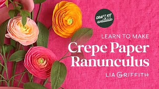 How to Make Crepe Paper Ranunculus – Craft Lifelike Paper Flowers with This Kit!