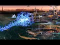 Red Alert 3 - Corona mod - Railgun Battleship vs Rising Sun Battleship