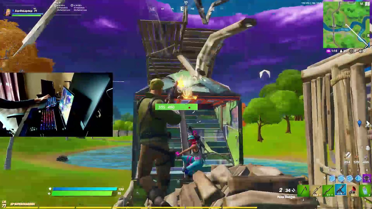 Msi Gs66 Fortnite Gameplay Youtube