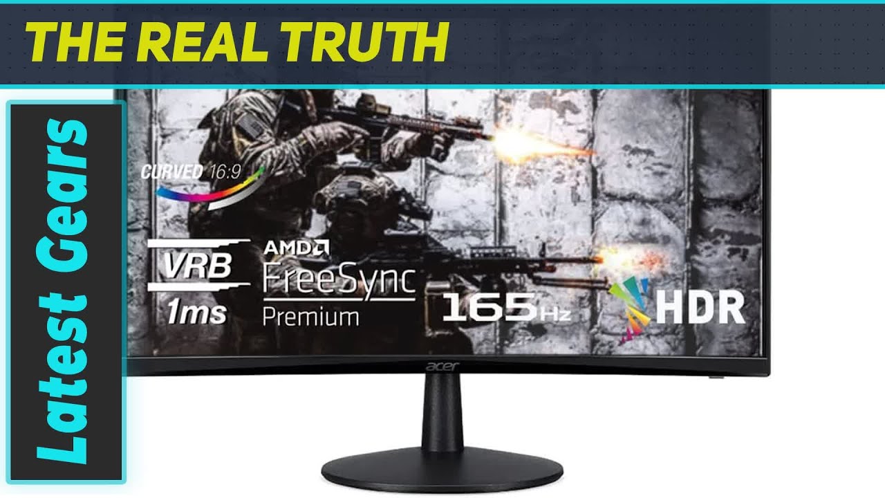 Acer Nitro ED240Q Sbiip 23 6 Curved Gaming Monitor Review 165Hz 