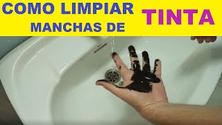 Cómo limpiar manchas de tinta