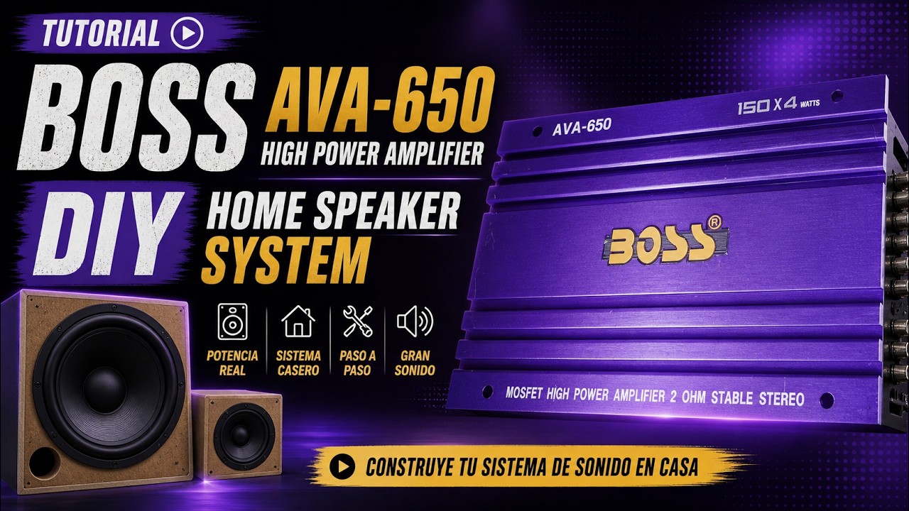 DIY 300W 2.1 Boombox 🔊 Boss AVA-650 + 12