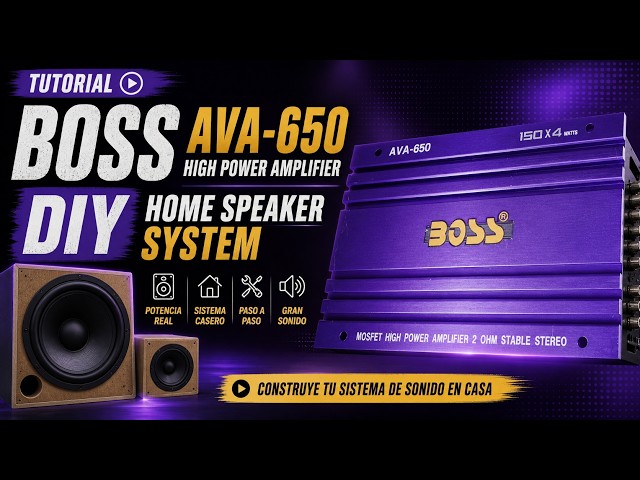 DIY 300W 2.1 Boombox 🔊 Boss AVA-650 + 12