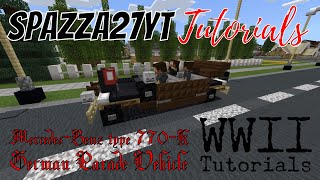 Minecraft WWII Mercedes-Benz type 770-K German Parade Vehicle Tutorial