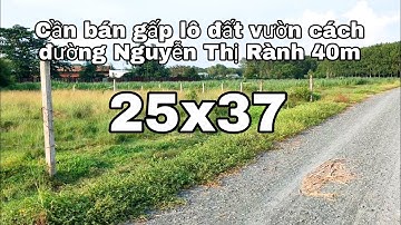 Nhà đất củ chi | giá rẻ | giới thiệu | Lô đất vườn cần bán gấp 25x37 quy hoạch khu dân cư