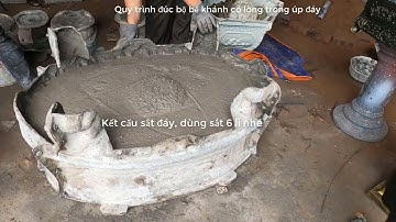 Hướng dẫn chi tiết đúc và tháo khuôn chậu bể khánh tứ linh.