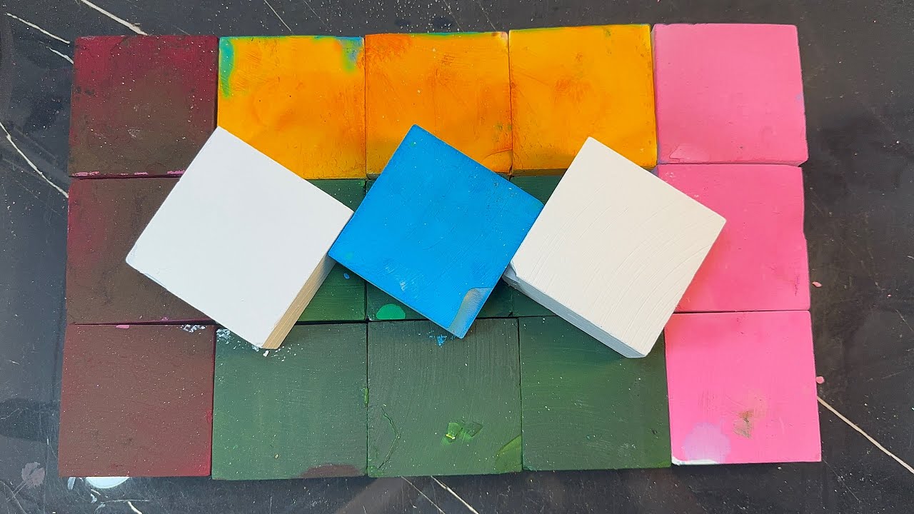 Dyed Chalk Blocks | Oddly Satisfying