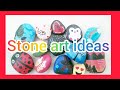 Stone art ideas 💡 for beginners #stone art #art #painting #art&craftworld4