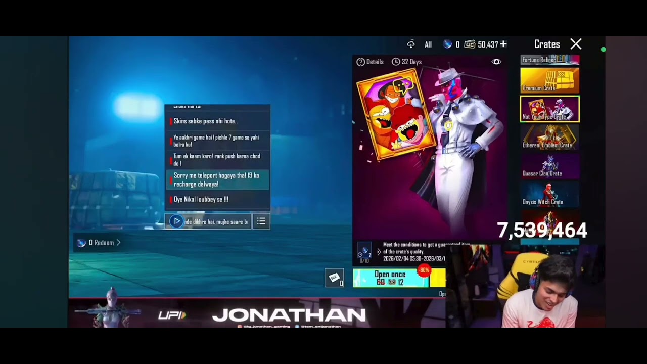 Funny voice pack crate opening @JONATHANGAMINGYT #dilsegodlike #bgmi ...
