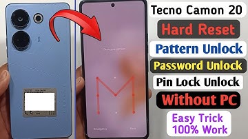 Tecno Camon 20 Factory Reset Pattern Pin Password Unlock | Tecno (CK6) | Tecno Camon 20 Hard Reset