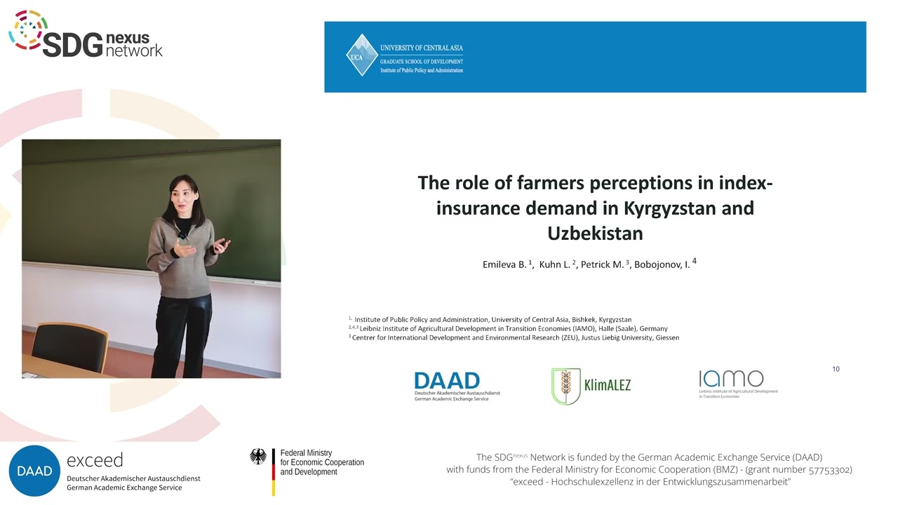 Climate risks and adaptation strategies in Central Asian agriculture